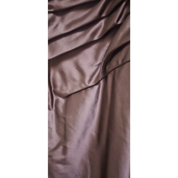 Carmen Mark Valvo 6 Wedding Guest Dress Prom Purple Mauve Full-length Strapless - Picture 7 of 7